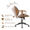 Modern Ergonomic Faux Leather Gaslift Adjustable Swivel Office Task Chair